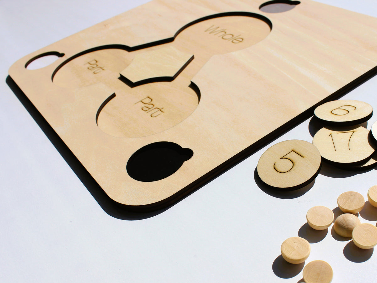 Parts of a Whole Math Board | Wooden Hands-On Early Math Learning Tool