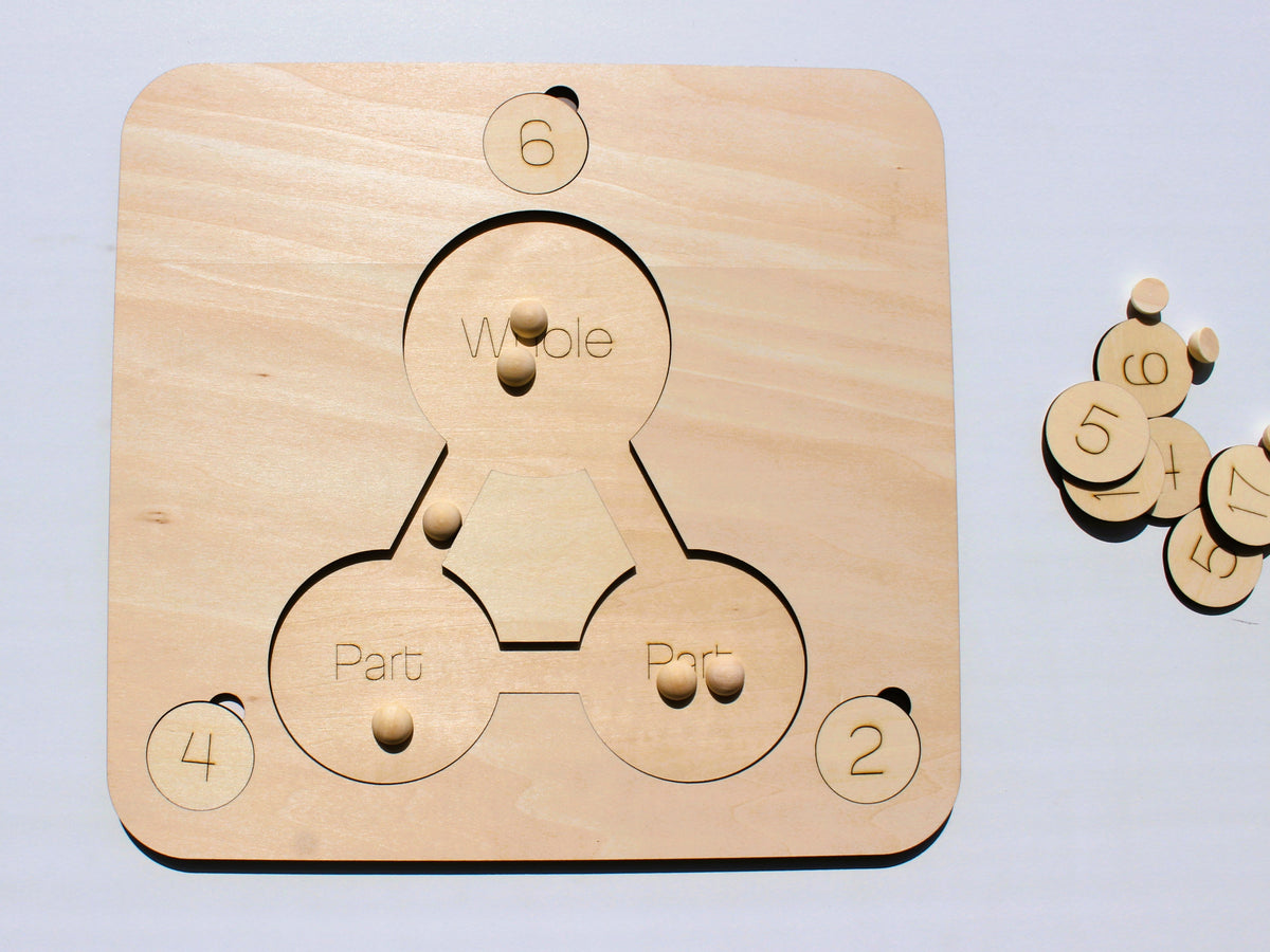 Parts of a Whole Math Board | Wooden Hands-On Early Math Learning Tool