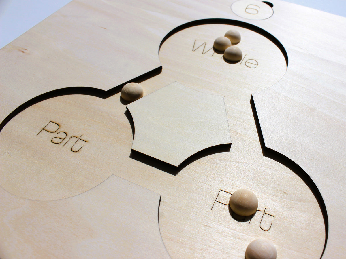 Parts of a Whole Math Board | Wooden Hands-On Early Math Learning Tool