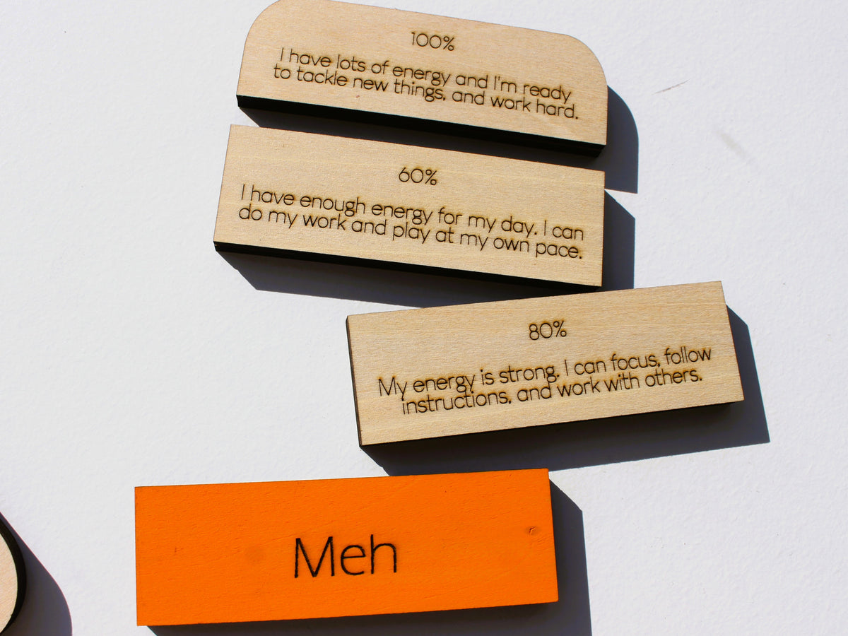 Self-Care Battery for Kids | Wooden Emotional Regulation & SEL Learning Tool