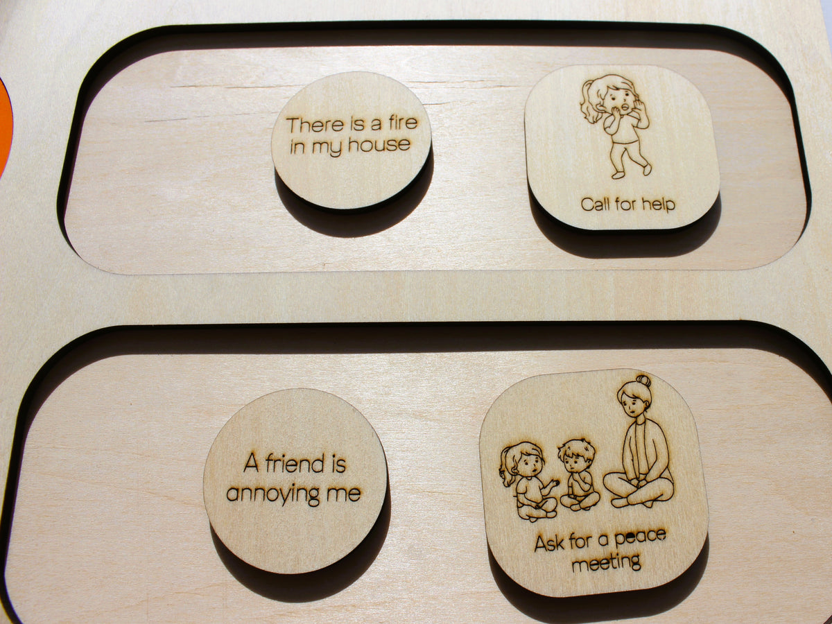 Size of the Problem SEL Board | Wooden Social-Emotional Learning Tool for Kids