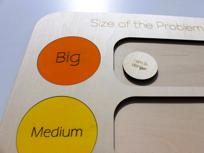 Size of the Problem SEL Board | Wooden Social-Emotional Learning Tool for Kids
