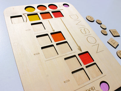 Three-Digit Long Division Learning Board | Wooden Interactive Math Activity for Kids