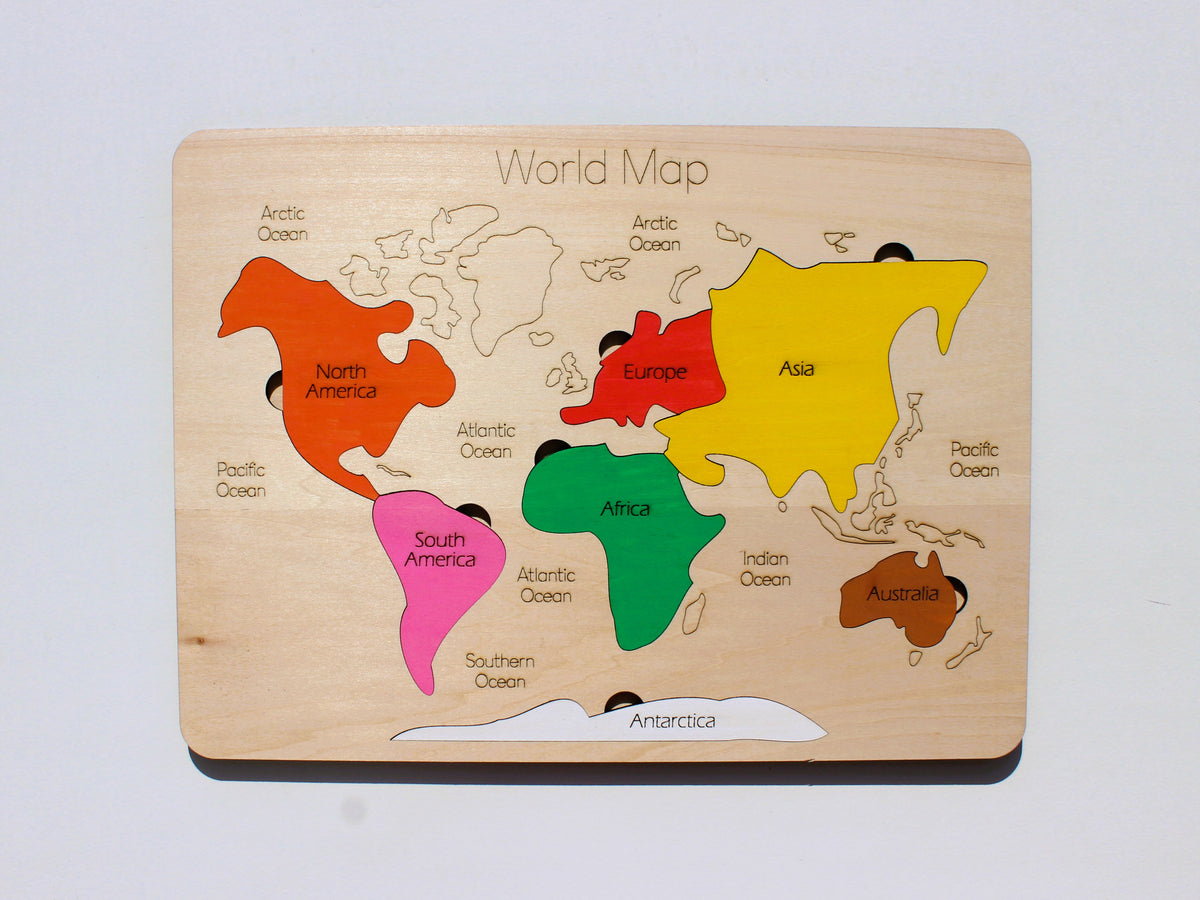 World Map Puzzle for Kids | Hands-On Geography Learning & Continents Educational Toy