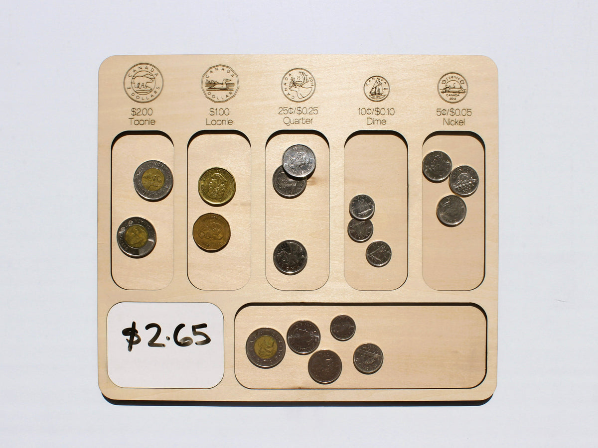 Coin Counting Board (CAD) | Canadian Money & Financial Literacy Learning Tool