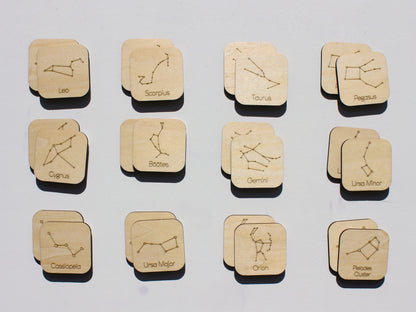 Constellations of the Night Sky Matching Game | Wooden Astronomy & Star Learning Game for Kids
