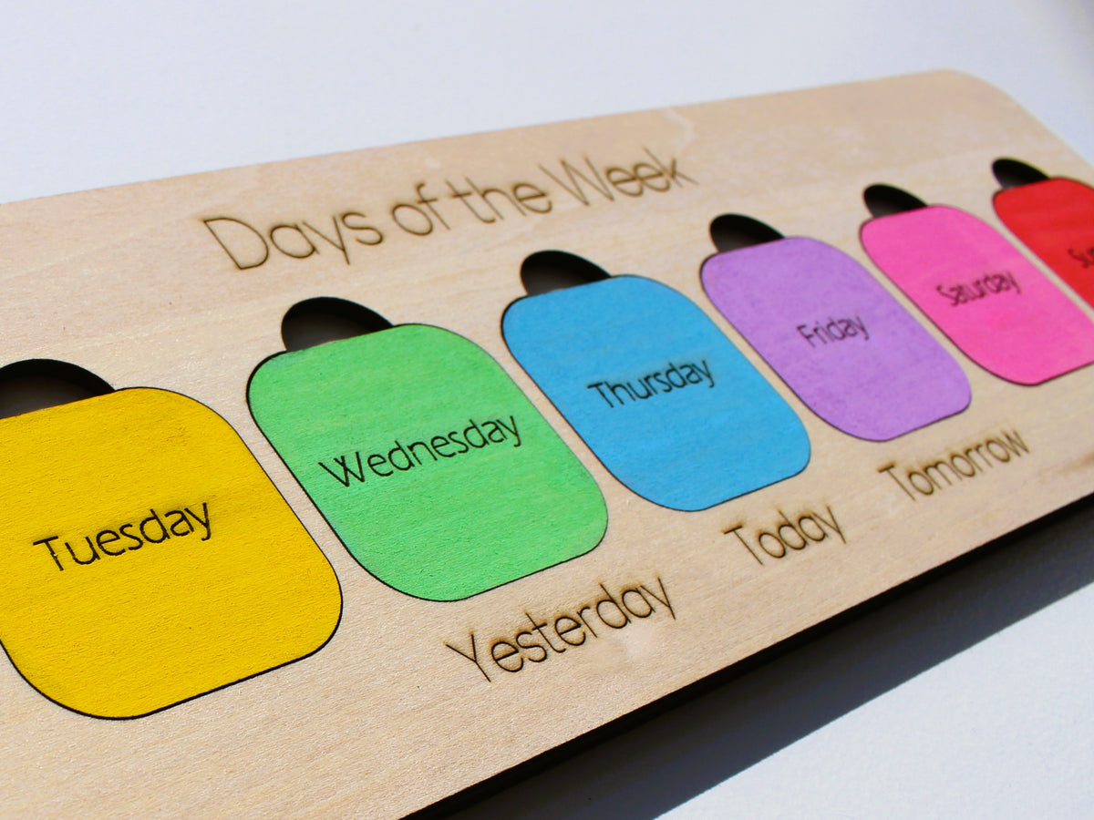 Days of the Week Learning Board for Kids | Hands-On Calendar & Time Learning Activity