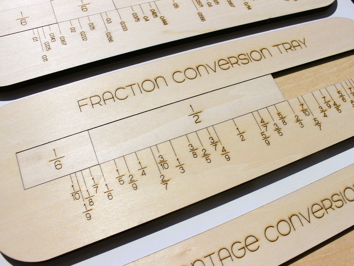 Fraction Wall & Conversion Trays | Wood Hands-On Fraction Learning Manipulative for Kids