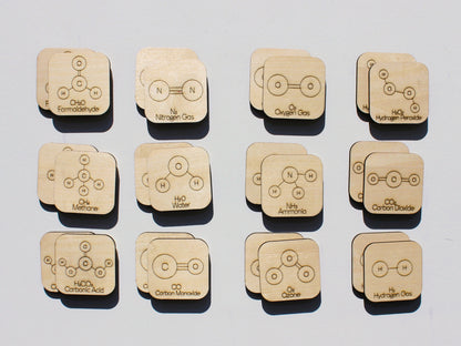 Molecules & Compounds Matching Game | Wooden Chemistry & Science Learning Tool