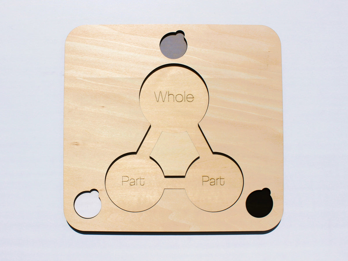 Parts of a Whole Math Board | Wooden Hands-On Early Math Learning Tool