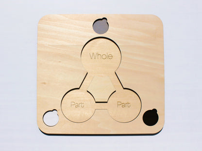 Parts of a Whole Math Board | Wooden Hands-On Early Math Learning Tool