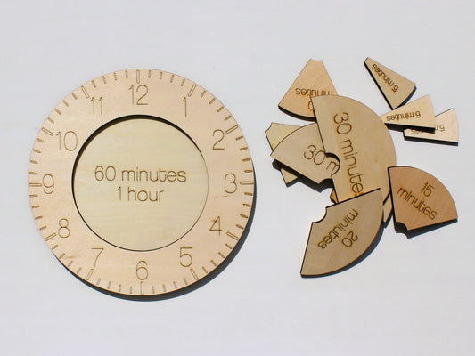 Time & Fractions Learning Board | Hands-On Fractions of an Hour Math Activity for Kids