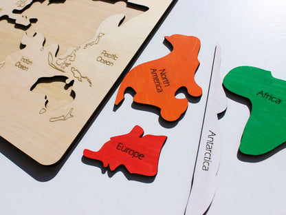 World Map Puzzle for Kids | Hands-On Geography Learning & Continents Educational Toy