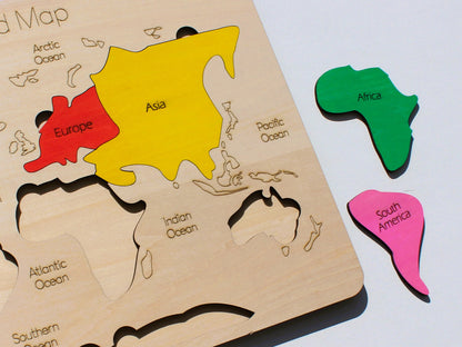 World Map Puzzle for Kids | Hands-On Geography Learning & Continents Educational Toy