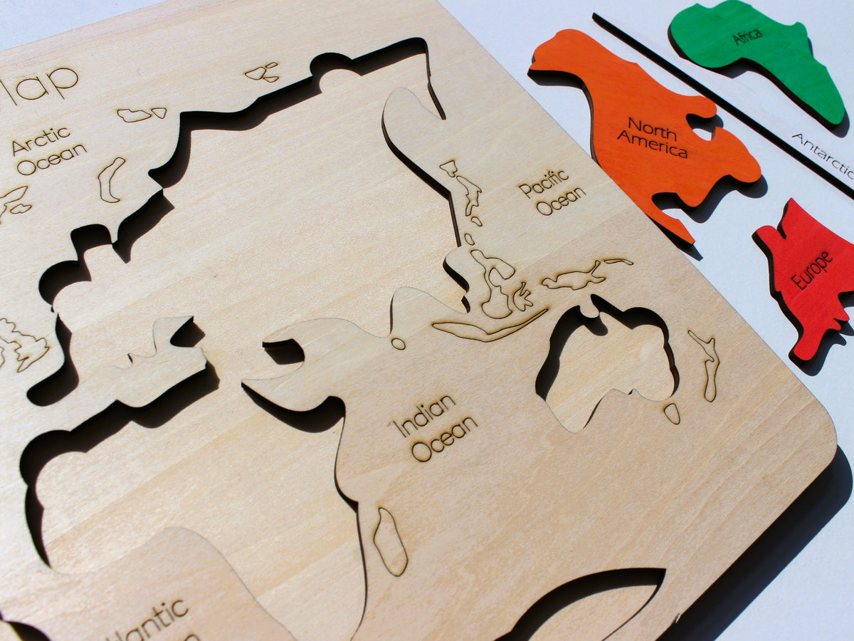 World Map Puzzle for Kids | Hands-On Geography Learning & Continents Educational Toy