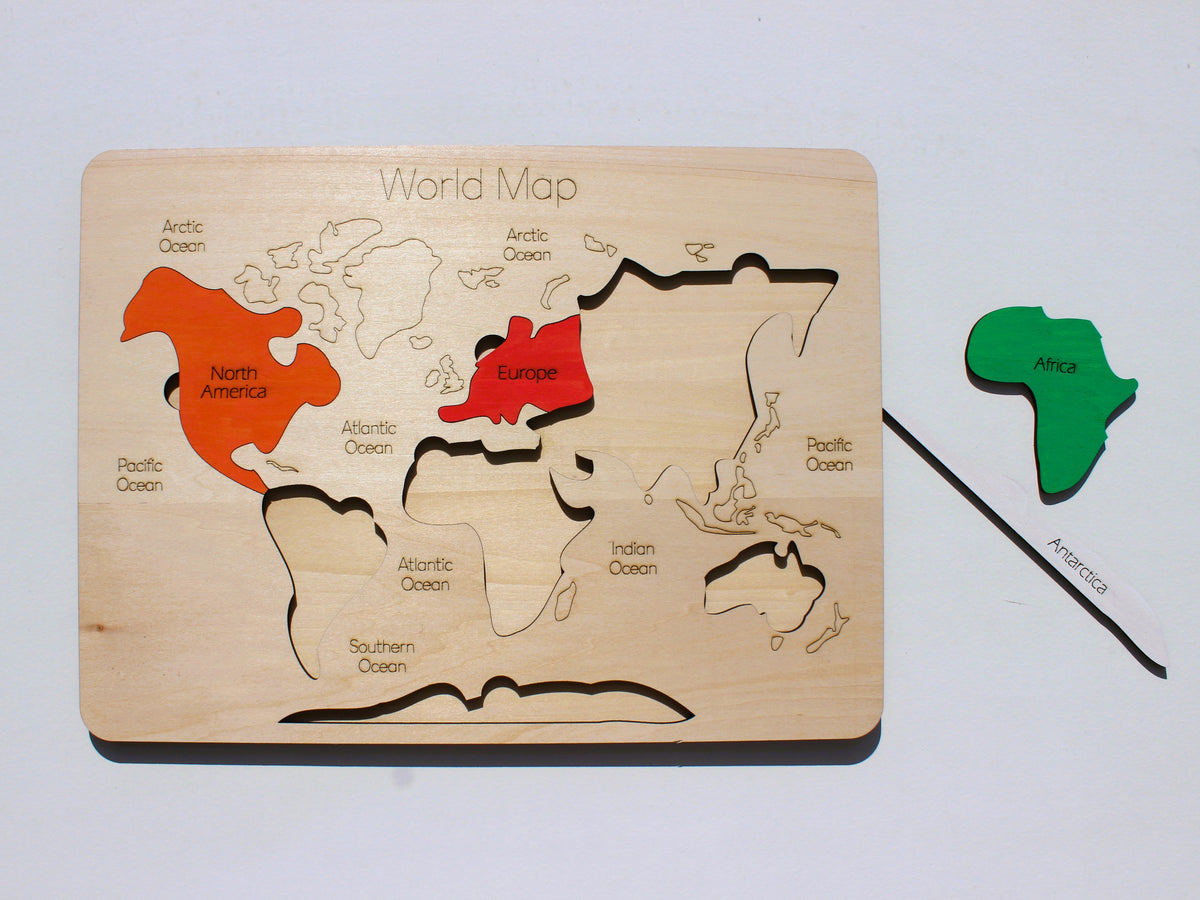 World Map Puzzle for Kids | Hands-On Geography Learning & Continents Educational Toy