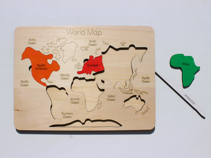 World Map Puzzle for Kids | Hands-On Geography Learning & Continents Educational Toy